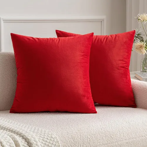 Vista 18 de MIULEE Paquete de 2 fundas de almohada de terciopelo decorativas rectangulares lumbares, fundas de cojín suaves sólidas para sofá, sofá, dormitorio