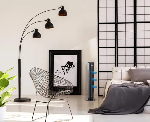 Vista 6 de Bestron Tower fan with swivel function, timer and remote control, height: 78 cm, Summer Breeze, 35 watts, black