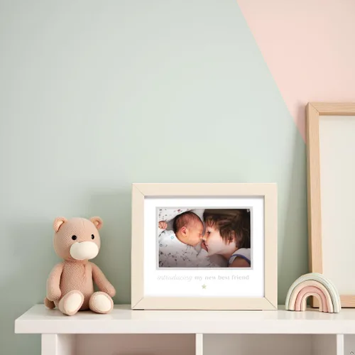 Vista 59 de Kate & Milo Marco de recuerdo para hermanos y hermanos, decoración de habitación del bebé, arte de pared