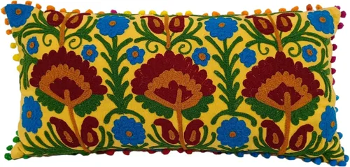 Trade Star - Funda de almohada 100 % de algodón, hecha a mano, elegante funda de cojín de primavera para decoración del hogar, otoño, fundas de