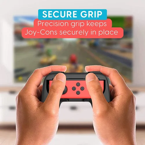 Vista 7 de HLRAO Accesorios de mango de agarre compatibles con Nintendo Switch Joy-Con Controller, kit de mango de repuesto para Nintendo Switch Joy Cons con 8