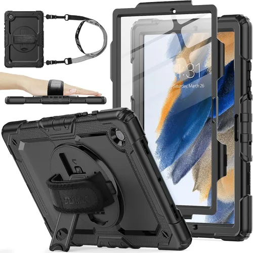 SEYMAC stock Funda para Samsung Galaxy Tab A8 de 10.5 pulgadas, funda de protección contra caídas de cuerpo completo con protector de pantalla y