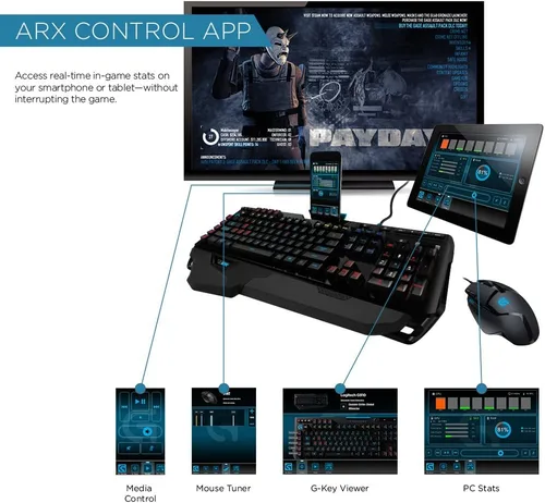 Vista 2 de Teclado mecánico RGB para videojuegos, de la marca Logitech, modelo G910 Orion Spark