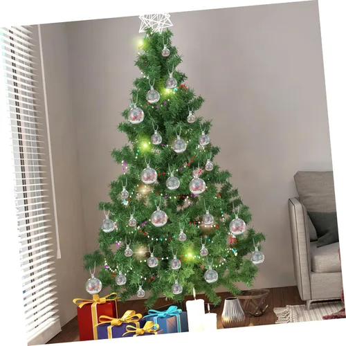 Vista 8 de Adornos de bola de Navidad, bolas transparentes, esferas transparentes, adornos para árbol de Navidad, decoración de esfera rellenable, manualidades