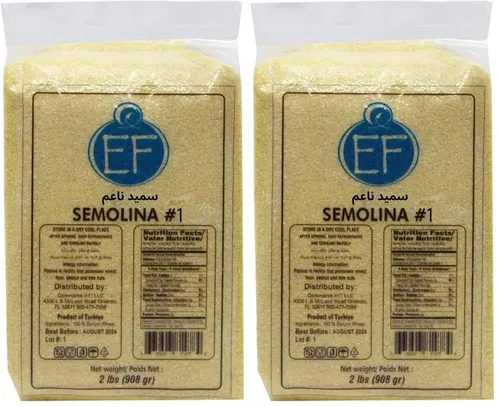 Vista 4 de Eastern Feast - Sémola #1, 2 libras (908g), 100% trigo duro, fino, envasado al vacío