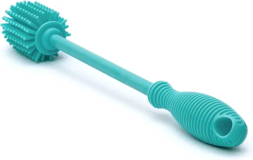 Vista 5 de Chicco Cepillo de silicona para botella de 9.5 pulgadas con cerdas de silicona de grado alimenticio, apto para lavavajillas y esterilizador