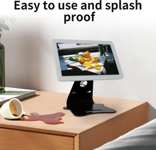 Vista 6 de shinar Metal Swivel and Tilt Stand for Echo Hub No Need Mounting Adjustable with 360 Degree Rotatable Desktop Mounting Bracket Stable Big Base