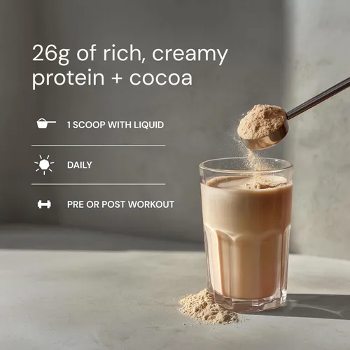 Vista 6 de Blueprint Bryan Johnson Polvo de Proteína de Chocolate – Suplemento Vegano a Base de Plantas con Polvo de Cacao – Ingredientes Limpios – 26g