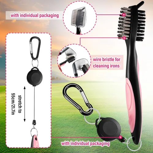 Vista 6 de Liliful Kit de Accesorios de Golf de 12 Piezas, Incluye Bolsa para Pelotas de Golf con Gancho, Toalla, Tees, Marcador de Pelota Magnético