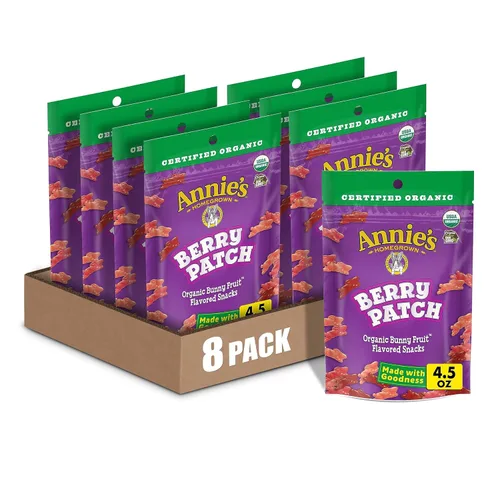 Vista 21 de Bocadillos Orgánicos Building Blocks de Annie's con Sabor a Fruta, Sabores de Frutas Variados, Sin Gluten, 10 Bolsas, 7 oz