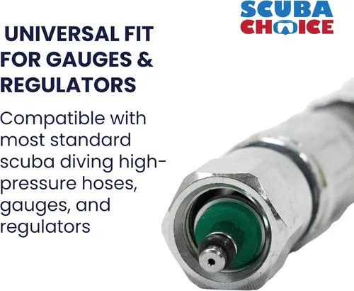 Vista 3 de Scuba Choice Buceo HP Bobina giratoria con junta tórica, color plateado