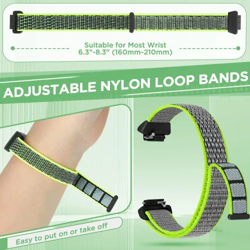 Vista 4 de Correas de nailon compatibles con Fitbit Inspire 3/2/HR/Ace 3/2, correas de repuesto deportivas transpirables suaves y ajustables Solo Loop