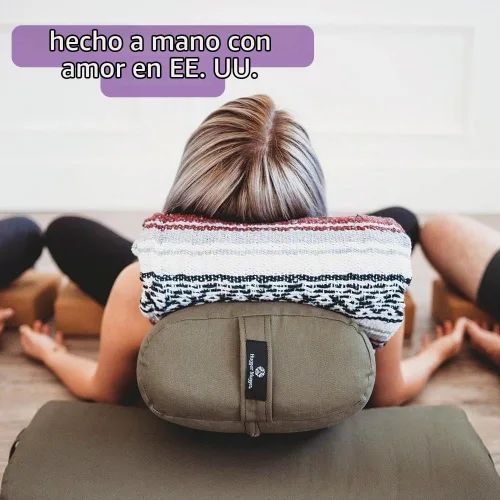 Vista 6 de Hugger Mugger Soporte estándar para yoga - Firme, de apoyo, hecho a mano, duradero Aguamarina