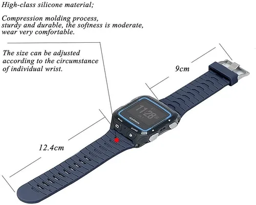 Vista 3 de Correa para reloj Garmin Forerunner 920XT, correa de silicona de repuesto para Garmin Forerunner 920XT