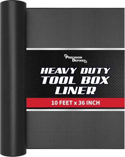 Vista 11 de Precision Defined Revestimiento de caja de herramientas de grado profesional, 10 x 24 pulgadas, color negro Revestimiento de cajón de caja