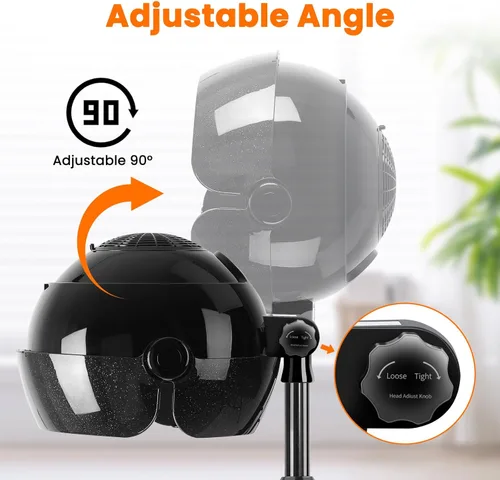 Vista 4 de Secador de pelo con capucha, secador de pelo de pie, secadora profesional con capucha sobre ruedas con pantalla digital, controles táctiles y 3