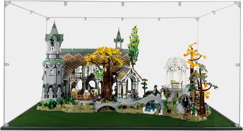 Vitrina acrílica compatible con Lego Rivendell #10316, vitrina a prueba de polvo (solo funda) (juegos de Lego no incluidos)
