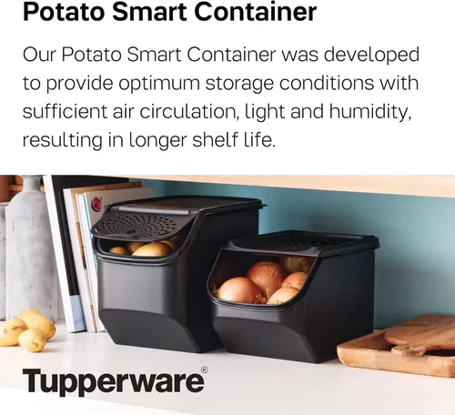 Vista 2 de Tupperware Brand Potato Smart Container - Extiende la vida útil de las papas, incluidas las batatas, fácil de limpiar