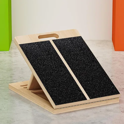 Tabla inclinada TEMI para estiramiento de pantorrilla - Cuña inclinada de madera para sentadillas, movilidad de pie y tobillo, equipo de fitness