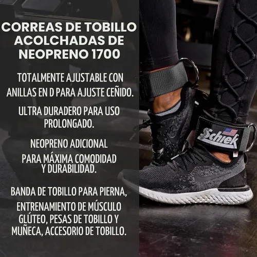 Vista 6 de Schiek Correas de tobillo de neopreno modelo 1700 deportivo Negro