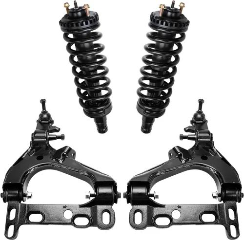 Vista 190 de Detroit Axle - Kit de brazos de control delanteros de 4 piezas para Nissan Cube 2009-2014, Nissan Versa 2007-2012 2 brazos de control inferiores