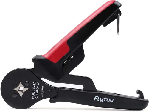 Vista 7 de Herramienta de crimpado de virola de alambre para AWG28-10, mini HSC8 6-4A autoajustable con trinquete para terminales de cables y fundas