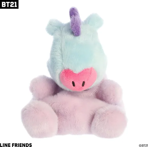 Vista 4 de Aurora Lovable BT21 Palm Pals MANG - Animal de peluche, diversión coleccionable, adorable belleza, azul, 5 pulgadas