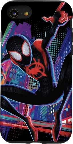 Vista 18 de Marvel Spider-Man Into The Spider-Verse Miles Morales City - Carcasa para iPhone 17