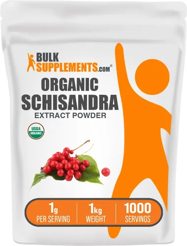 Vista 6 de BulkSupplements. com Polvo de extracto orgánico de Schisandra - Suplemento Schisandra, de bayas de Schisandra, suplemento de hierbas - Sin gluten