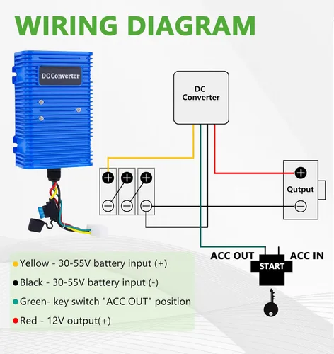 Vista 5 de 10L0L Reductor de voltaje para carrito de golf, 72 V, 48 V, 36 V a 12 V, convertidor regulador de voltaje, reductor de corriente continua para EZGO