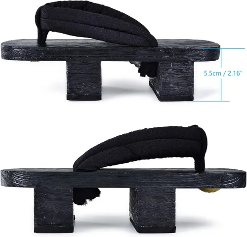 Vista 5 de Zuecos japoneses de madera con calcetines Tabi para hombres y mujeres