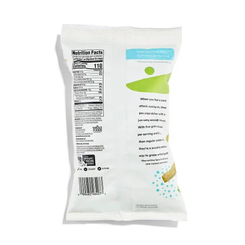 Vista 2 de 365 de Whole Foods Market - Botanas de guisante orgánico ligeramente salado, 3.3 onzas