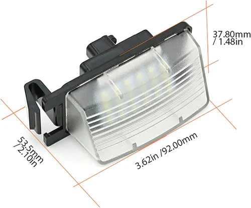 Vista 4 de Xinctai Conjunto de lámpara de matrícula LED compatible con Nissan 350Z 370Z GTR Cube Leaf Versa Sentra e Infiniti G25 G35 G37 Q40 Q60