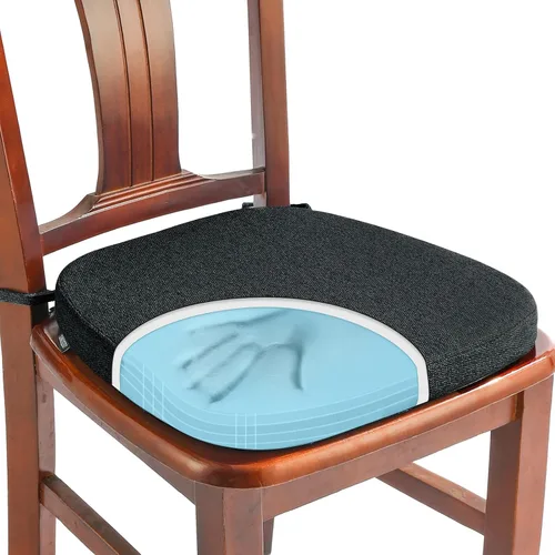 SINOSSO 1 paquete de cojines de espuma viscoelástica para silla de comedor, tela tejida amigable de 16 pulgadas en forma de U, cómoda almohadilla