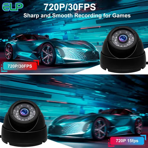 Vista 6 de Cámara Web USB estilo domo, cámaras web Adroid USB con FHD 1080P, 1MP, 1.3MP, 2MP, pequeña cámara USB Mac Linux, cámara estilo domo UVC de alta