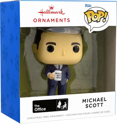 Vista 3 de Hallmark The Office Michael Scott Funko Pop! Adorno navideño de resina