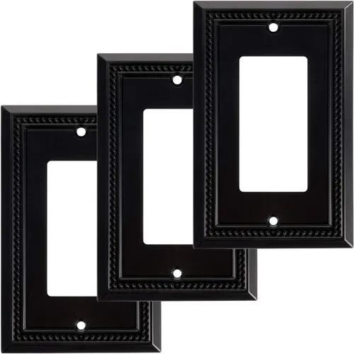 Vista 20 de Henne Bery Sunken Pearls - placa decorativa de pared, placa decorativa de pared, tapa de salida de la placa del interruptor, aleación de zinc sólida