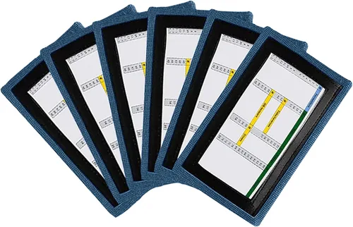 Vista 14 de Playbook Wristband QB, Adult Playbook,3 Slots, 6 Pack Negro