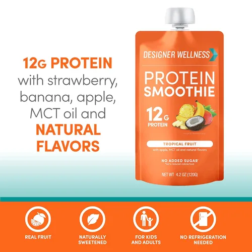 Vista 6 de Designer Wellness Paquete de batidos de proteínas de frutas tropicales y bayas mixtas