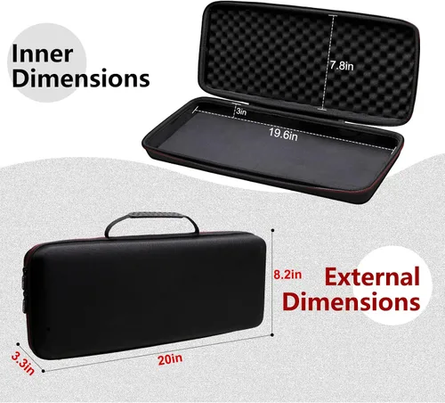 Vista 4 de LTGEM - Funda rígida para Akai Professional MPK Mini Plus - Controlador de teclado MIDI USB - Bolsa de almacenamiento protectora de viaje