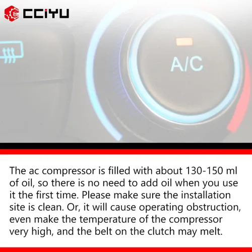 Vista 4 de cciyu Compresor de aire acondicionado 2014-2018 apto para bomba de CA Ford Focus 2.0L