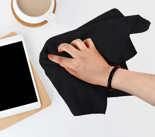 Vista 3 de Avalon Towels Paños de limpieza de microfibra (paquete de 48) – Tamaño 16 x 16 pulgadas, trapos de limpieza altamente absorbentes, sin pelusa