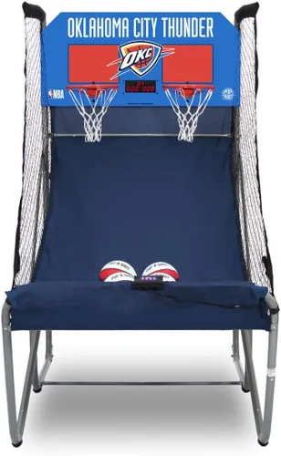 Vista 38 de Pop-A-Shot - Home Dual Shot Arcade Basketball Game with NBA Graphics l Sensor Scoring l 16 Game Modes l 7 Balls l Foldable Storage l for All NBA Fans