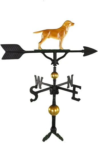 Vista 6 de Montague Metal Products Veleta de 32 pulgadas con adorno de golden retriever