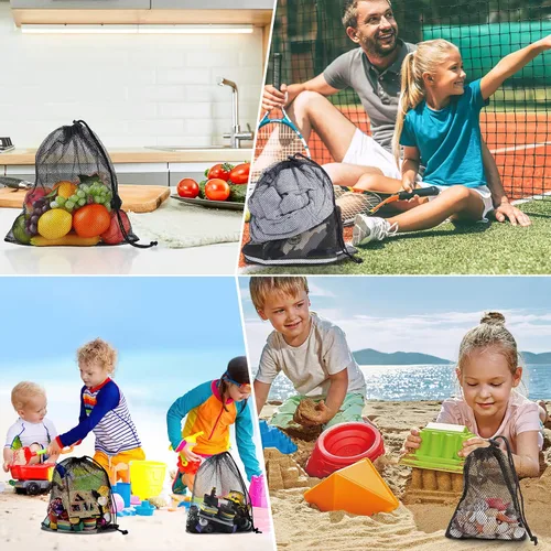 Vista 2 de iMucci 13 "X15.5" 100 piezas de malla de lavandería con cordón bolsa de nailon con cordón de cierre