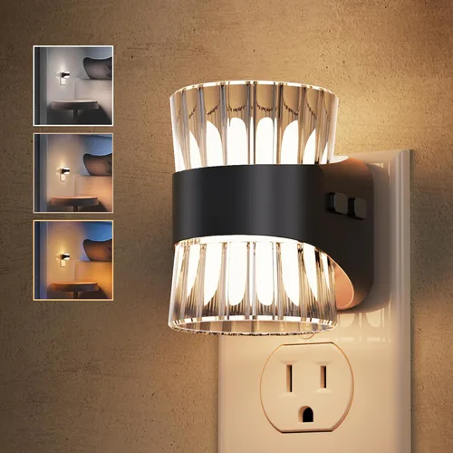 Vista 30 de L LOHAS LED 3CCT Luces Nocturnas Enchufables a la Pared, Luz Nocturna de Temperatura de Color Ajustable 3000K/4000K/5000K, Luz Nocturna de Burbuja