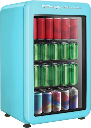 Vista 11 de Frigidaire Refrigerador compacto retro con puerta de vidrio, refrigerador de encimera de 3.2 pies cúbicos, esquinas redondeadas, premium