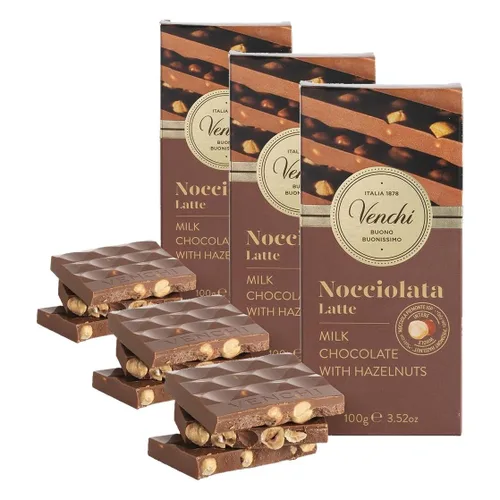 Vista 19 de Venchi Cuor di Cacao Barra de chocolate extra oscuro 75% 3.52oz (paquete de 2)