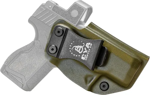 Vista 103 de CYA Supply Co. Funda para llevar armas dentro del cinturón, lista para ópticos (verde OD) IWB, para llevar armas ocultas, dentro de la cintura
