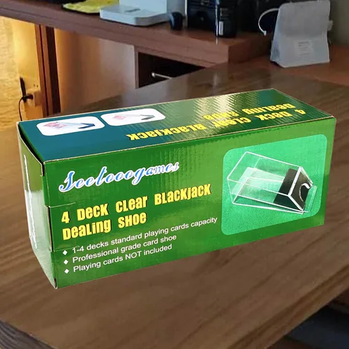 Vista 5 de SEETOOOGAMES 4 barajas de Blackjack claro zapato de trato